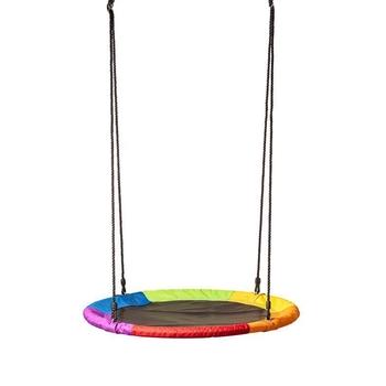 WOODY Kruh houpací duhový průměr 100 cm