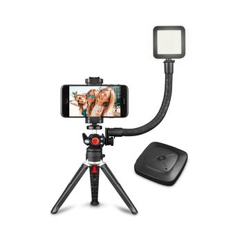 Selfie tyč YENKEE YSM 720 VLOGKIT s LED osvětlením