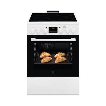 Sporák elektrický se sklokeramickou deskou ELECTROLUX LKR664100W, bílý (white)