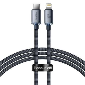 Datový kabel BASEUS USB-C - Lightning 20W 1,2m, černý (black)