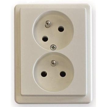 Instalační dvojzásuvka natočená Z 3121-P SEZ, Classik, bílá