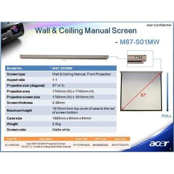 Projekční plátno ACER M80-S01MW