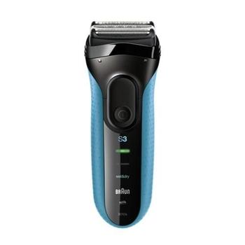 Holící strojek BRAUN Series 3 3010s Wet&Dry, černý/modrý (black/blue)