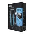 Holící strojek BRAUN Series 3 3010s Wet&Dry, černý/modrý (black/blue)