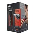 Holící strojek BRAUN Series 3 3050 Clean&Charge Red, černý/červený (black/red)