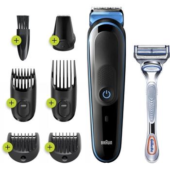 Zastřihávač vlasů BRAUN MGK 3242, černá/modrá (black/blue)