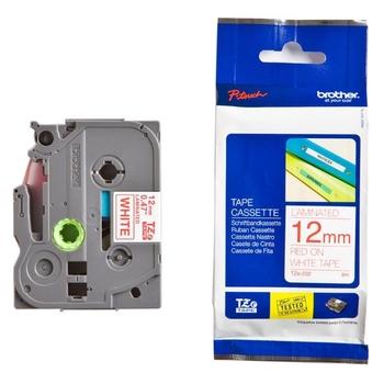 TZ páska laminovaná BROTHER TZE-232, bílá-červená