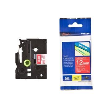 TZ páska laminovaná BROTHER TZE-435, červená-bílá