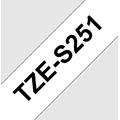 TZE-S251,  bílá/černá, 24mm