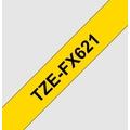 TZ páska laminovaná BROTHER TZE-FX621, žlutá-černá
