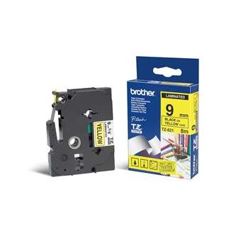 TZ páska laminovaná BROTHER TZE-621, žlutá-černá