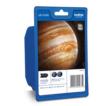Inkoustová náplň BROTHER  LC-1240BKBP2, černý (black)