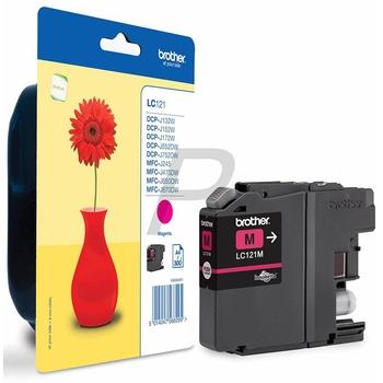 Inkoustová náplň BROTHER  LC-121M, purpurová 