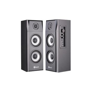 Reproduktory C-TECH SPK-1810, 2.0, dřevěné, černé (Black)