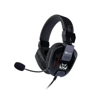 Herní sluchátka C-TECH Cadmus (GHS-12), casual gaming, černo-červená