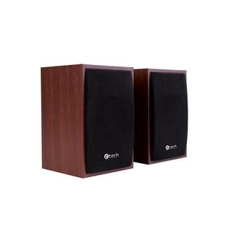 Repro C-TECH SPK-09, 2.0, dřevěné, USB