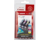 Obrázek k produktu: CANON  CLI521 C/M/Y, azurová + purpurová + žlutá, 3x9ml