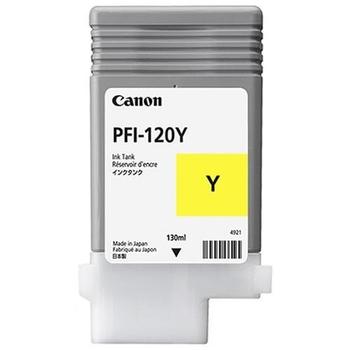 Inkoustová náplň CANON INK PFI-120, žlutá (yellow), 130ml