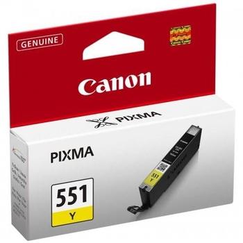 Inkoustová náplň CANON  CLI-551Y, žlutá (yellow), 7 ml