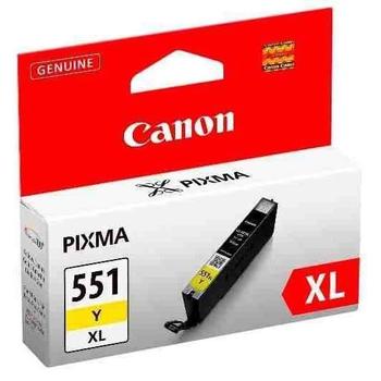 Inkoustová náplň CANON  CLI-551Y XL, žlutá (yellow), 11 ml