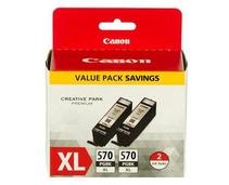 Obrázek k produktu: CANON  PGI-570XL PGBK, 2-pack, pigmentová černá (black), 2x 22ml