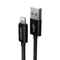 CANYON nabíjecí kabel Lightning MFI-3. opletený, Apple certifikát, délka 1m, černá