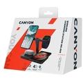 CANYON Bezdrátová nabíječka WS-404B + AC adapter, 4v1, Qi & Apple MagSafe, vstup 12V/3A, výstup 15/1