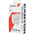 CANYON síťová rychlonabíječka H-100 (100W), vstup 100-240V, výstup USB-C1/C2 5-20V, USB-A 1/A2 4.5-2