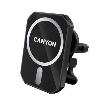 CANYON držák telefonu do ventilace auta MagSafe CM-15 pro iPhone12/13, magnetický, wireless nabíjení