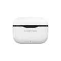 CANYON TWS-3 Bluetooth sportovní sluchátka s mikrofonem, BT V5, nabíjecí pouzdro 300mAh, bílá