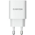 CANYON nabíječka do sítě H-20-04, 1x USB-C PD 20W, 1x USB-A QC 3.0 18W, bílá