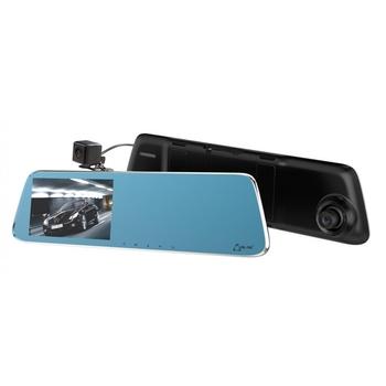 CEL-TEC M6 DUAL - duální palubní kamera ve zpětném zrcátku, Full HD, microSDXC, 5" LCD, černá