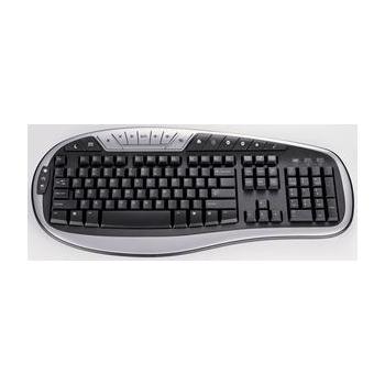 Klávesnice CHICONY KU-0512 CZ multimediální, černo-stříbrná (black-silver)