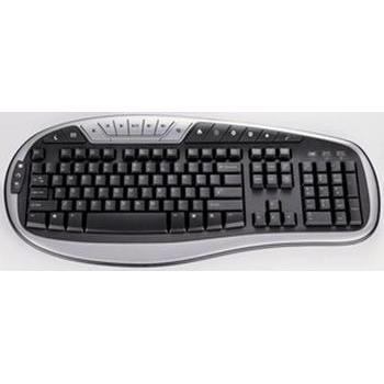 Klávesnice CHICONY KB-0512 CZ multimediální, černo-stříbrná (black-silver)