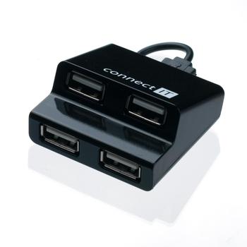 USB HUB CONNECT IT  CI-108, černý (black)