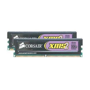 2 paměťové moduly CORSAIR DIMM 2GB (2x1GB KIT) DDR2 800MHz PC6400 CL4, Twinx XMS2, BOX