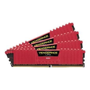 4 paměťové moduly CORSAIR 32GB (4x8GB) DDR4 2400MHz CMK32GX4M4A2400C14R Vengeance LPX