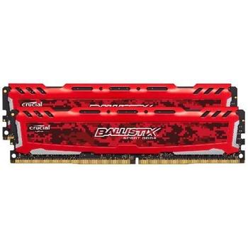 2 paměťové moduly CRUCIAL 8GB  DDR4 2666MHz Ballistix Sport LT SR 2x4GB Red, červená (red)