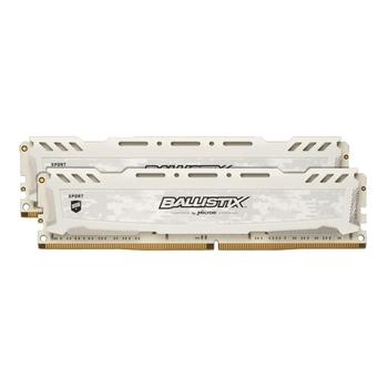 2 paměťové moduly CRUCIAL 16GB DDR4-3000MHz Ballistix SR 2x8GB White, bílá (white)