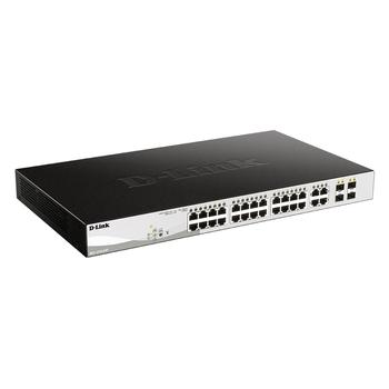 D-Link DGS-1210-24P Smart PoE switch, 24x GbE PoE+, 4x RJ45/SFP, PoE 193W