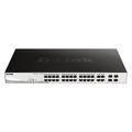 D-Link DGS-1210-24P Smart PoE switch, 24x GbE PoE+, 4x RJ45/SFP, PoE 193W