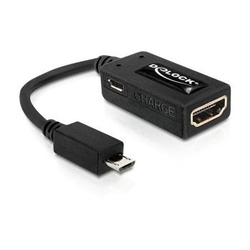 DeLock adaptér MHL samec > High Speed HDMI samice + micro USB B samice