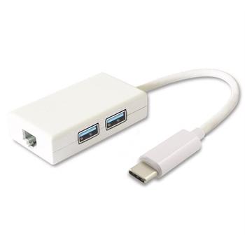 USB HUB PREMIUMCORD USB3.1 hub 2x USB3.0, bílý (white)