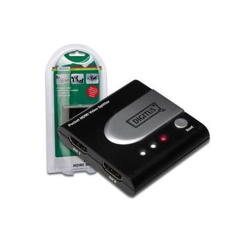 Aktivní rozbočovač video signálu DIGITUS HDMI pocket elektronický rozbočovač 1 => 2