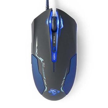Myš E-BLUE  Auroza, černo-modrá (black-blue)