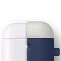 Elago Airpods 2 Silicone Duo Hang Case - Jeans Indigo/ White, Yellow
