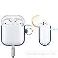Elago Airpods 2 Silicone Duo Hang Case - Jeans Indigo/ White, Yellow