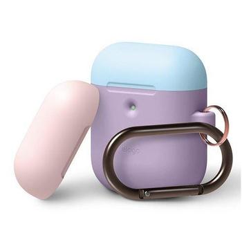 Obal pro sluchátka ELAGO Airpods 2 Silicone Duo Hang Case, fialovo-modrá