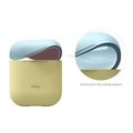 Elago Airpods Silicone Duo Case - Yellow/ White, Pastel Blue