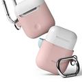 Elago Airpods Silicone Duo Hang Case - Pink/ White, Pastel Blue